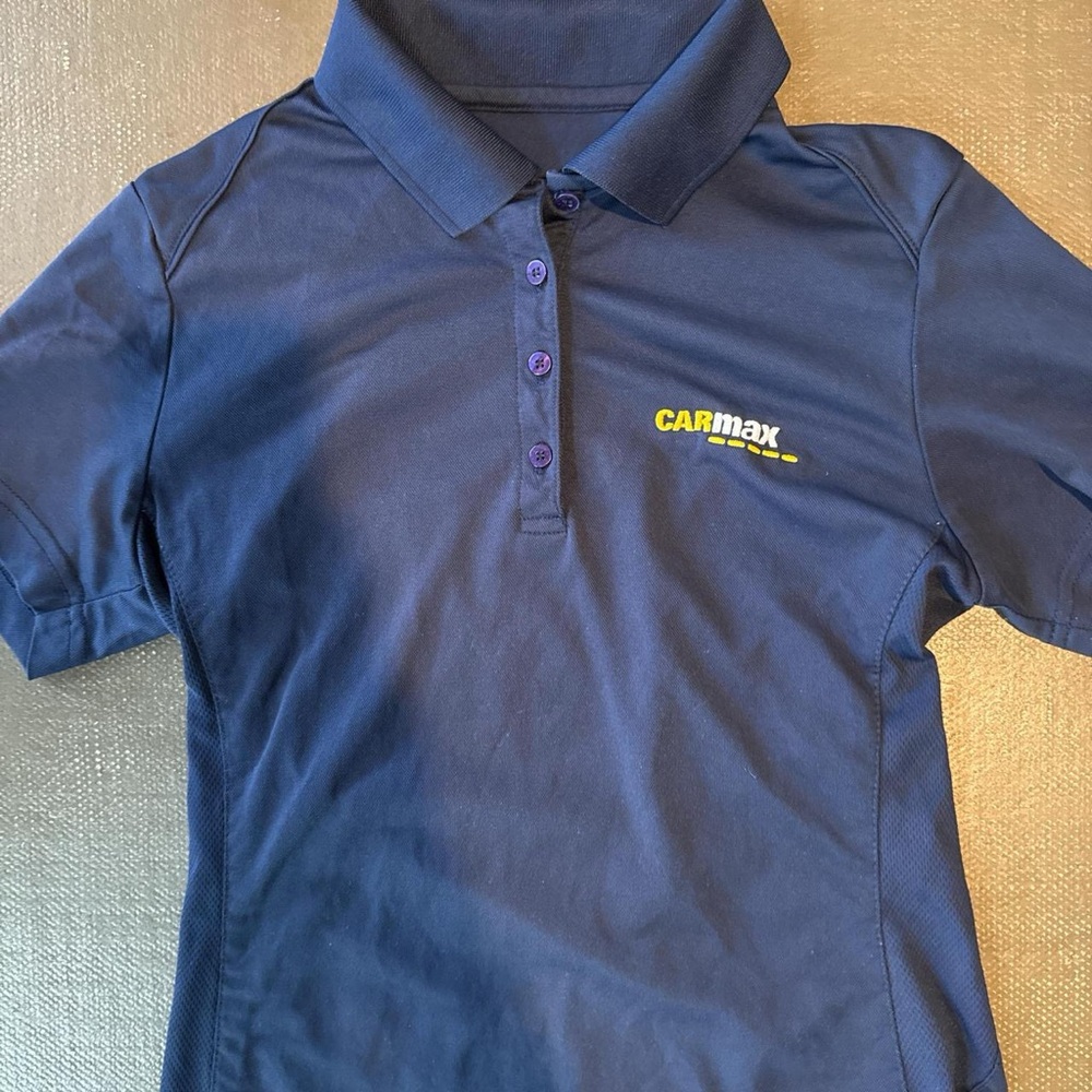 Blue Polo Shirt with Embroidered Logo
